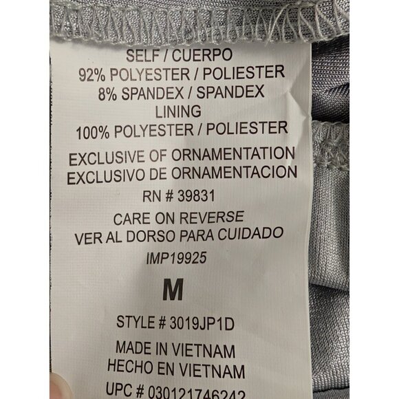 Vtg My Michelle Empire Halter Maxi Gown Sz M Silver Y2K Whimisigoth Fairy - Picture 13 of 16